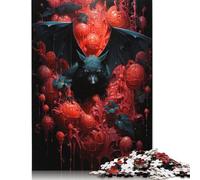 500 Pieces Bat And Blood Jigsaw Puzzles for Adults Puzzle Adult Jigsaw Puzzle Puzzles for Adults Teens 500pcs (52x38cm)