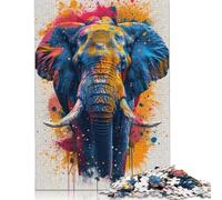 500 Pieces Beautiful Elephant Puzzle Jigsaw Adults Puzzles Difficulty Jigsaw Educational Game Toy 500pcs (52x38cm)