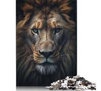 500 Pieces Beautiful Lion Portrait Jigsaw Puzzle Puzzle for Adults And Teenager For Family Fun & Game Night 500pcs (52x38cm)