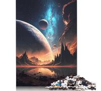 500 Pieces Beyond The Galaxy Creative Square Jigsaw Puzzles for Adults & Wooden Puzzles Challenging Game 500pcs (52x38cm)