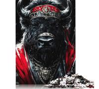 500 Pieces Bison Crimson Warrior Jigsaw Puzzles Adults Difficulty Jigsaw Puzzles Education Toys Games 500pcs (52x38cm)