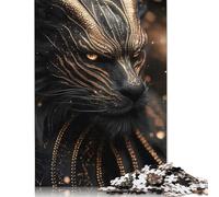 500 Pieces Black Dragon with Gold Accents Jigsaw Puzzles Adults Difficulty Jigsaw Puzzles Education Toys Games 500pcs (52x38cm)