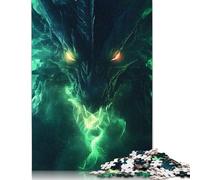 500 Pieces Black Shadow Dragons Power Puzzle for Adults Wood Puzzles Wooden Puzzles Learning Educational Puzzle 500pcs (52x38cm)