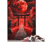 500 Pieces Blood Moon Shrine Puzzle for Adults Puzzles for Adults & Teenager Secret Santa Gifts 500pcs (52x38cm)