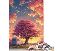 500 Pieces Blooming Cherry Blossoms Puzzles Jigsaw Adults Difficulty Jigsaw Puzzle Relaxing Games Toy 500pcs (52x38cm)