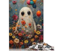 500 Pieces Boho Ghost Floral Nature Square Jigsaw Puzzles for Adults And Wooden Puzzles Children Puzzles 500pcs (52x38cm)