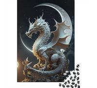 500 Pieces Brave Dragon Creative Square Wooden Jigsaw Puzzles for Adults Educational Game Challenge Toy 500pcs (52x38cm)