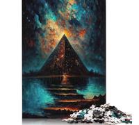 500 Pieces Bridge to The Pyramid for Adults Difficult Jigsaw Puzzles Puzzles Wooden Puzzles Educational Game for Adult Teenagers 500pcs (52x38cm)