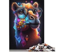 500 Pieces Camel with Glasses Jigsaw Puzzles Difficulty Jigsaw Puzzles Education Games Toys 500pcs (52x38cm)