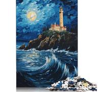 500 Pieces Castle on A Cliff Jigsaw Puzzles for Adults Jigsaw Puzzle for Family Time Brain Challenge 500pcs (52x38cm)