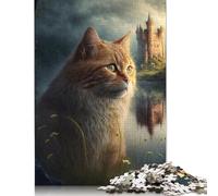 500 Pieces Cats on Alien Planet Puzzle Jigsaw Adults Jigsaw Difficulty Jigsaw Educational Game Toy Family Decoration 500pcs (52x38cm)