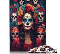 500 Pieces 'Celebrating The Departed Puzzle for Adults Wooden Puzzles Educational Game Challenge Toy 500pcs (52x38cm)