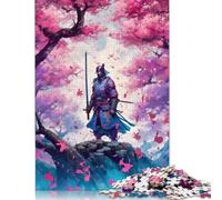 500 Pieces Cheery Blossom Samurai Jigsaw Puzzle Puzzles for Teenagers Gifts for Adults 500pcs (52x38cm)