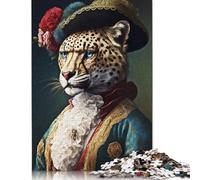 500 Pieces Cheetah Aristocrat Jigsaw Puzzles Difficulty Jigsaw Puzzles Education Games Toys 500pcs (52x38cm)