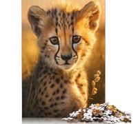 500 Pieces Cheetah Jigsaw Puzzle Puzzles for Adults & Teenager for Adults Teenagers Age 14+ 500pcs (52x38cm)