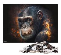 500 Pieces Chimpanzee Made by Fire Puzzle for Adults Puzzle Adult Jigsaw Puzzle Learning Educational Toys 500pcs (52x38cm)