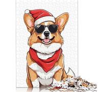 500 Pieces Christmas Corgi Jigsaw Puzzles for Adults Puzzle Adult Jigsaw Puzzle Puzzles for Adults Teens 500pcs (52x38cm)