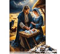 500 Pieces Christmas Magic Nativity Puzzles Jigsaw Adults Difficulty Jigsaw Puzzle Relaxing Games Toy 500pcs (52x38cm)