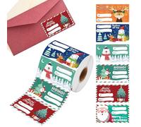 500 Pieces Christmas Stickers | Name Stickers for Gift Paper and Holiday Decorations | for Parcel Box Craft Envelope Adults Teens Friends F