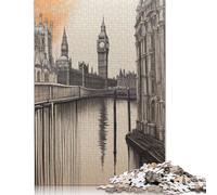 500 Pieces City of London Puzzle, Puzzle Jigsaw Puzzles Challenge Jigsaw Puzzle Impossible Puzzle Game for Adults 18+ 500pcs (52x38cm)