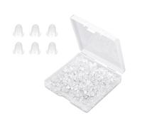 500 Pieces Clear Earring Backs, with Storage Box, Secure Rubber Earring Stoppers, Transparent Universal Earring Backs, Women's DIY Jewelry Accessories, for Fish Hook Earrings Studs (4 * 4mm)