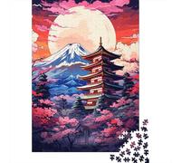 500 Pieces Colorful Art Japan Mount Fuji Puzzle Jigsaw Difficulty Puzzle Jigsaw Educational Game Toy 500pcs (52x38cm)