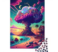 500 Pieces Colorful Big Tree Jigsaw Square Puzzle for Adults Wooden Puzzles Unique Challenge Games 500pcs (52x38cm)