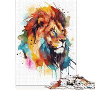 500 Pieces 'Colorful Lion Portrait Jigsaw Puzzle Puzzle for Adults And Teenager For Family Fun & Game Night 500pcs (52x38cm)