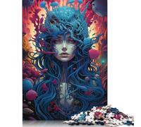 500 Pieces Colorful Magic Witch Puzzle Jigsaw Adults Jigsaw Difficulty Jigsaw Educational Game Toy Family Decoration 500pcs (52x38cm)