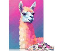500 Pieces Colors of A Llama Alpaca Square Jigsaw Puzzles for Adults And Wooden Puzzles 500pcs (52x38cm)
