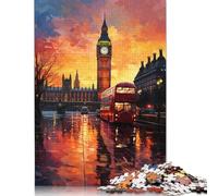 500 Pieces Colourful Big Ben Jigsaw Puzzles for Adults Jigsaw Puzzle for Family Time Brain Challenge 500pcs (52x38cm)