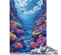 500 Pieces Colourful Underwater World Jigsaw Puzzle Adults Difficulty Puzzles Educational Toy Games Family Decoration 500pcs (52x38cm)