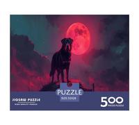 500 Pieces Cool Rottweiler Creative Square Jigsaw Puzzles for Adults And Wooden Puzzles Challenging Game 500pcs (52x38cm)