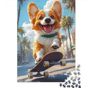 500 Pieces Corgi Puzzles Jigsaw Adults Difficulty Jigsaw Puzzle Relaxing Games Toy 500pcs (52x38cm)
