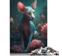 500 Pieces Cornish Rex Cat Mythical Jigsaw Puzzles Puzzles for Teenagers Gifts Unique Home Decor And Gifts 500pcs (52x38cm)