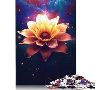 500 Pieces Cosmic Leaf Neon Flowers Puzzle Jigsaw, Difficulty Puzzle Jigsaw Educational Game Toy Family Decoration 500pcs (52x38cm)