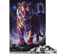 500 Pieces Cosmic Tiger Stance Wood Puzzles Wooden Puzzles for Adults& Teenagers Age 12 Years Up 500pcs (52x38cm)
