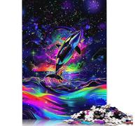 500 Pieces Cosmic Whale Jigsaw Puzzles Adults Difficulty Jigsaw Puzzles Education Toys Games 500pcs (52x38cm)
