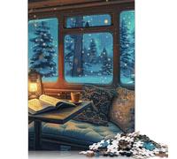 500 Pieces Cozy Winter Train Cabin Puzzle for Adults Puzzle Adult Jigsaw Puzzle Learning Educational Toys 500pcs (52x38cm)