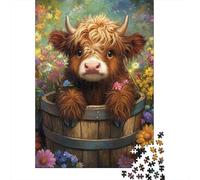 500 Pieces Cute Baby Highland Jigsaw Puzzles Difficulty Jigsaw Puzzles Education Games Toys 500pcs (52x38cm)
