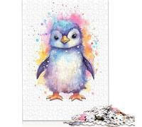 500 Pieces 'Cute Baby Penguin Painting Square Jigsaw Puzzles for Adults And Wooden Puzzles Children Puzzles 500pcs (52x38cm)
