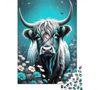 500 Pieces Cute Bull Puzzles Jigsaw Difficulty Puzzle Jigsaw Educational Games Toy 500pcs (52x38cm)