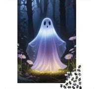 500 Pieces Cute Cartoon Ghost Puzzle, Puzzle Jigsaw Puzzles Challenge Jigsaw Puzzle Impossible Puzzle Game for Adults 18+ 500pcs (52x38cm)