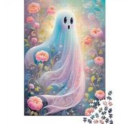 500 Pieces Cute Cartoon Ghost Puzzles Jigsaw Difficulty Puzzle Jigsaw Educational Games Toy 500pcs (52x38cm)