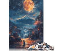 500 Pieces Cute Cat in Japan Puzzles Wooden Puzzle for Adults And Teenager Puzzling for Gift 500pcs (52x38cm)