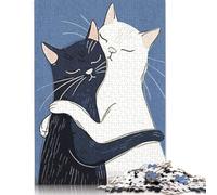 500 Pieces Cute Cat Puzzle Jigsaw Adults Puzzles Difficulty Jigsaw Educational Game Toy 500pcs (52x38cm)