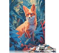 500 Pieces Cute Fox In The Jungle Puzzle Jigsaw, Difficulty Puzzle Jigsaw Educational Game Toy Family Decoration 500pcs (52x38cm)
