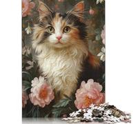 500 Pieces Cute Kitten for Adults Difficult Jigsaw Puzzles for Adults Family Fun Jigsaws Puzzles 500pcs (52x38cm)