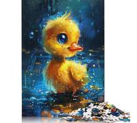 500 Pieces Cute Little Yellow Duck Jigsaw Puzzles Adults Difficulty Puzzles Strengthen Relationships between Family Members 500pcs (52x38cm)