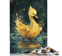500 Pieces Cute Little Yellow Swan Puzzle Jigsaw Difficulty Puzzle Jigsaw Educational Game Toy 500pcs (52x38cm)
